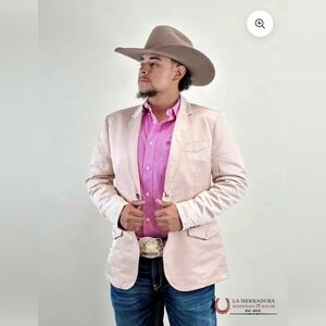 LAMASINI Beige Smooth Liso Blazer - LAM492 Sport Coat, Sports Jacket